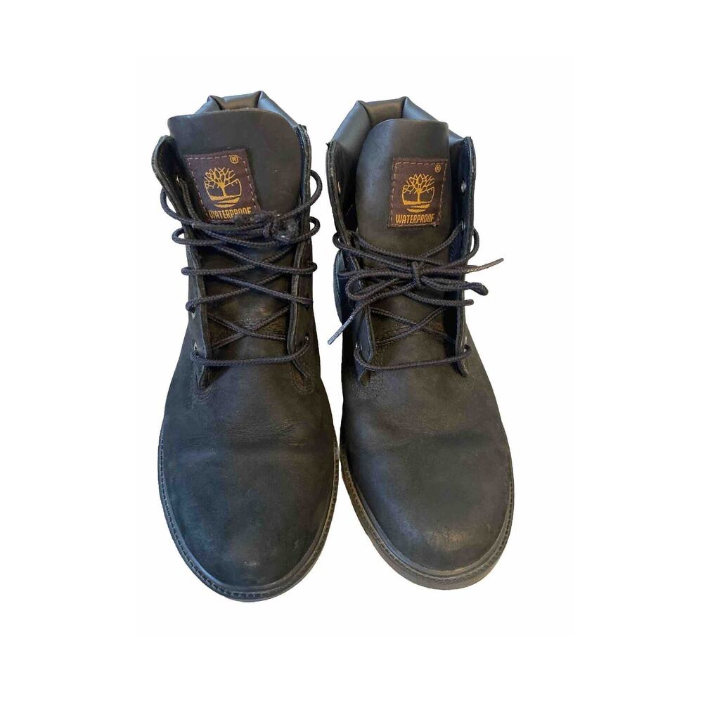 Timberland Boots Boys Size 6 Womens Size 7.5 Black Classic Winter Gorpcore Shoes